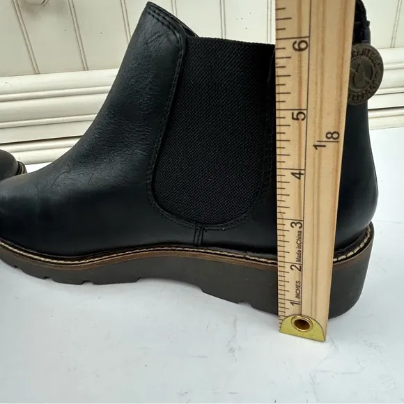 NEW - COUGAR Waterproof Leather Slip On Comfy Black Ankle Chelsea Boots GRILL