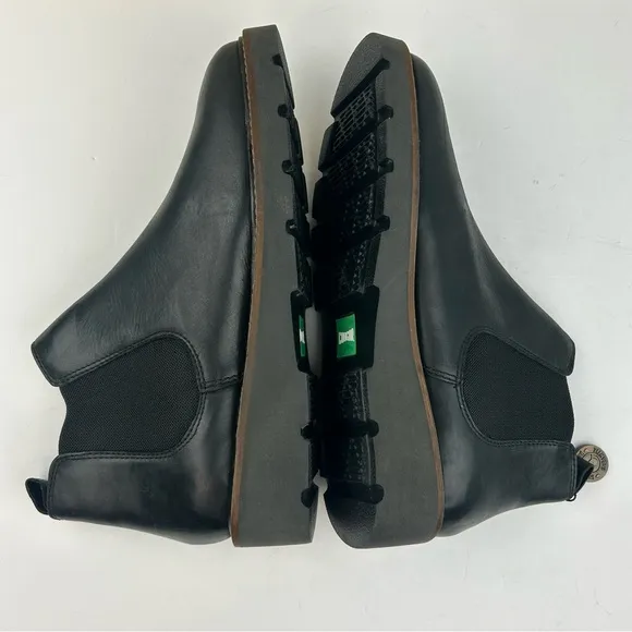 NEW - COUGAR Waterproof Leather Slip On Comfy Black Ankle Chelsea Boots GRILL