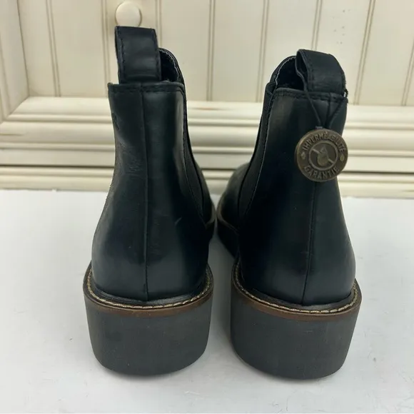NEW - COUGAR Waterproof Leather Slip On Comfy Black Ankle Chelsea Boots GRILL