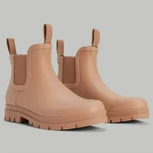 NEW Everlane The Rain Boot Womens 6 Tawny Brown Rubber Chelsea Boots