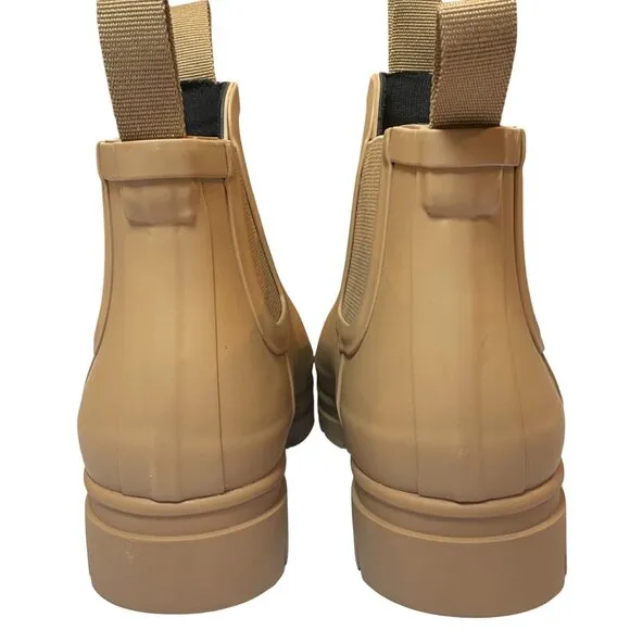 NEW Everlane The Rain Boot Womens 6 Tawny Brown Rubber Chelsea Boots