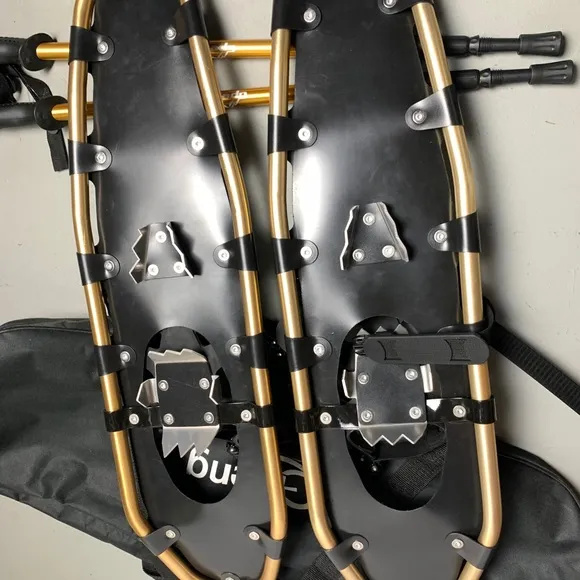 New Gpeng 930 Terrain Snowshoes Men Women Youth 30 Inch Gold Aluminum Snow Shoes