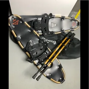 New Gpeng 930 Terrain Snowshoes Men Women Youth 30 Inch Gold Aluminum Snow Shoes