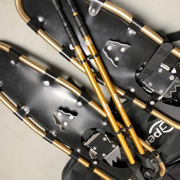New Gpeng 930 Terrain Snowshoes Men Women Youth 30 Inch Gold Aluminum Snow Shoes