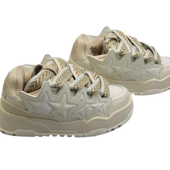 NEW KAALIXTO Women's Sneakers White Cream Bread Shoes Comfort Casual Size 9.5
