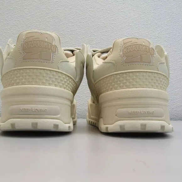 NEW KAALIXTO Women's Sneakers White Cream Bread Shoes Comfort Casual Size 9.5