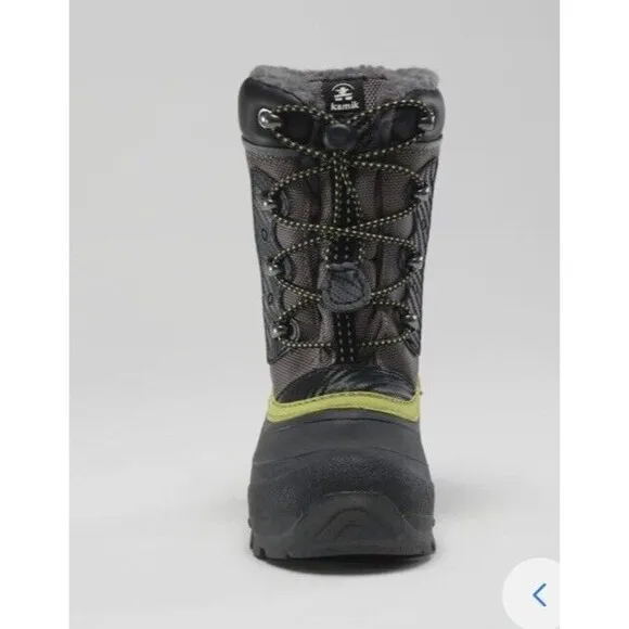 New Kamik Luke 3 Big Kids Boys Girls Sz 1 Eu 32 Snow Boots Insulated Charcoal