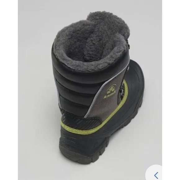 New Kamik Luke 3 Big Kids Boys Girls Sz 1 Eu 32 Snow Boots Insulated Charcoal
