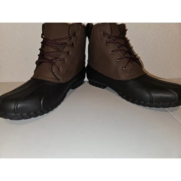 New! Lands' End Men's Dakota Waterproof Boots Insulated Warm Duck Boots SZ 13 3E