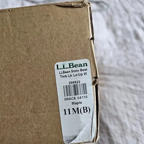 NEW!! L.L.Bean Snow Duck Boots with Tumbled Leather, 11, Maple