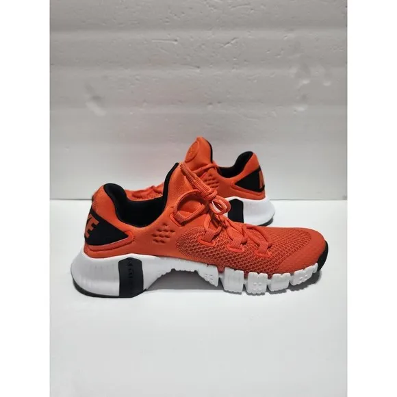 New Men’s Nike Free Metcon 4 Orange/White Training Shoes CT3886-890 Men's Size 9