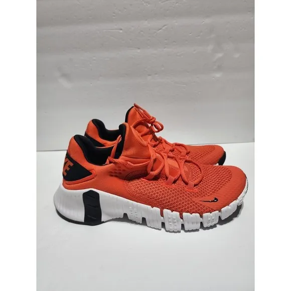 New Men’s Nike Free Metcon 4 Orange/White Training Shoes CT3886-890 Men's Size 9