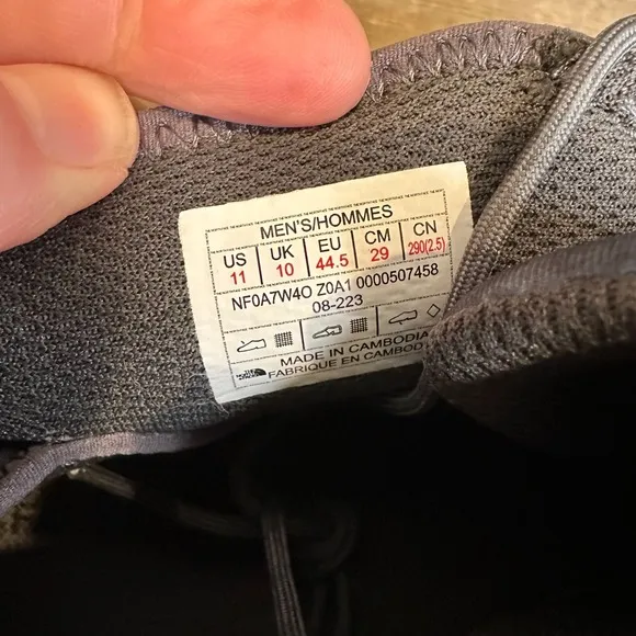 New Mens The North Face NSE Chukka Insulated Gray Winter Snow Boots Size 11 M