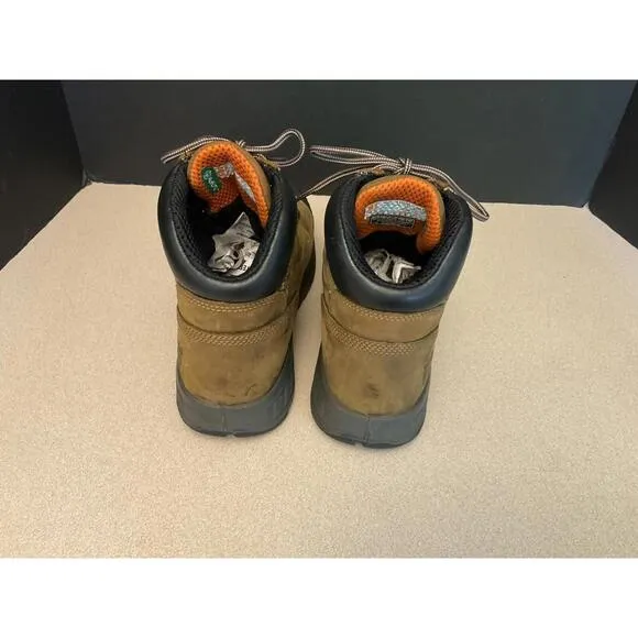 New! Mens Timberland Pro Helix HD 6&quot; Brown Composite Toe Waterproof Boots. SZ 8M