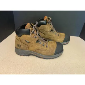 New! Mens Timberland Pro Helix HD 6&quot; Brown Composite Toe Waterproof Boots. SZ 8M