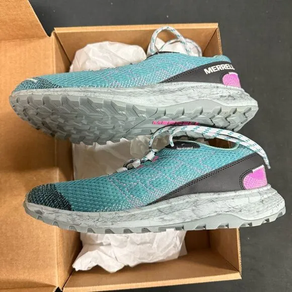 New Merrell Fly Strike Outdoor Running Shoes Sneakers 9 Teal Blue Green