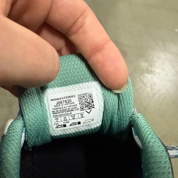 New Merrell Fly Strike Outdoor Running Shoes Sneakers 9 Teal Blue Green