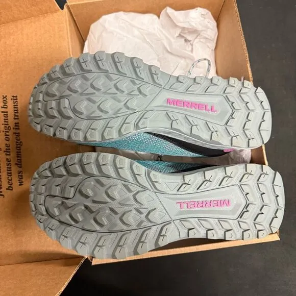 New Merrell Fly Strike Outdoor Running Shoes Sneakers 9 Teal Blue Green