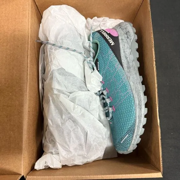 New Merrell Fly Strike Outdoor Running Shoes Sneakers 9 Teal Blue Green