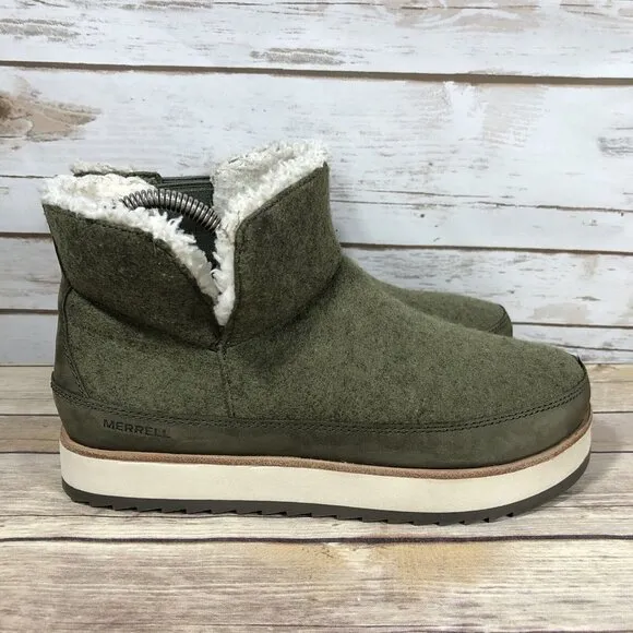 NEW Merrell Juno Pull On Boots Womens Size 8 Slipper Cozy Booties Insulated