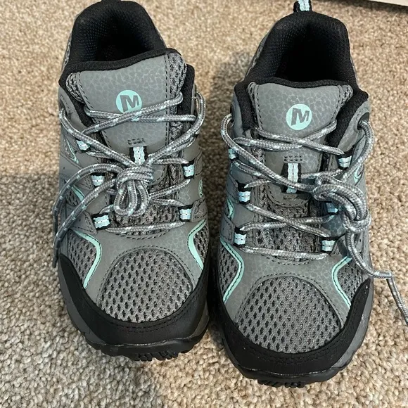 NEW Merrell Unisex Gray and Teal Hiking Shoes