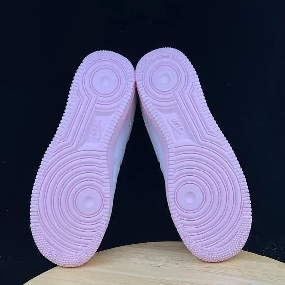 NEW Nike By You NBY Air Force 1 White Light Pink Canvas Women Size 8 DZ3638-900