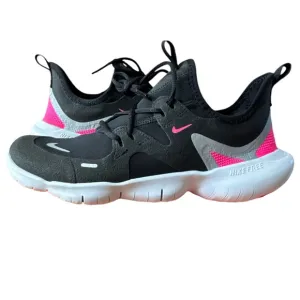 New Nike Free RN 5.0 GS Black Pink Size 7 Sneakers Shoes
