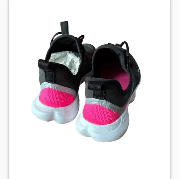 New Nike Free RN 5.0 GS Black Pink Size 7 Sneakers Shoes