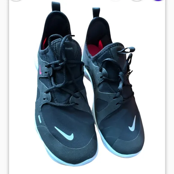 New Nike Free RN 5.0 GS Black Pink Size 7 Sneakers Shoes