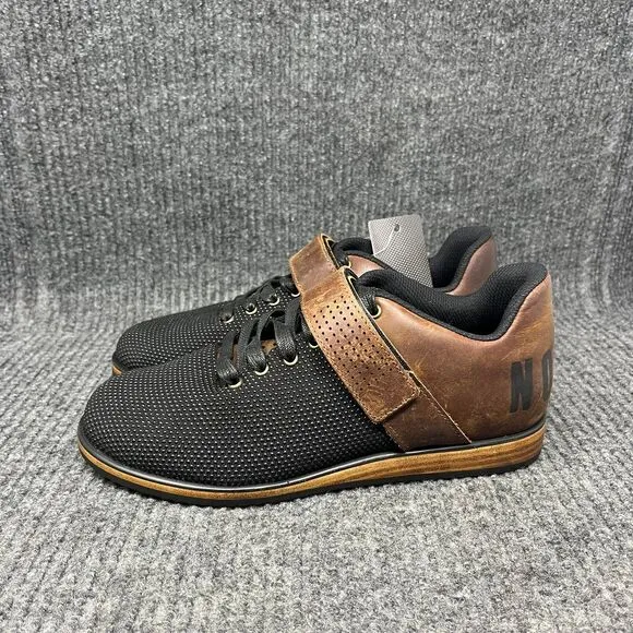 NEW NOBULL Project Lifter Black Coffee Leather Training Shoes Mens 5.5 Women’s 7