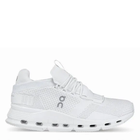 NEW ON RUNNING women's cloudnova running shoes in all white