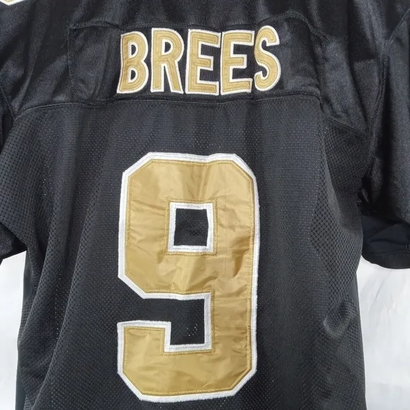 New Orleans Saints Drew Brees Stitch Reebok #9 NFL Players Jersey XXL