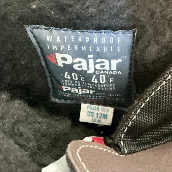 New Pajar men’s Leroy insulated waterproof boots -40C size 12M