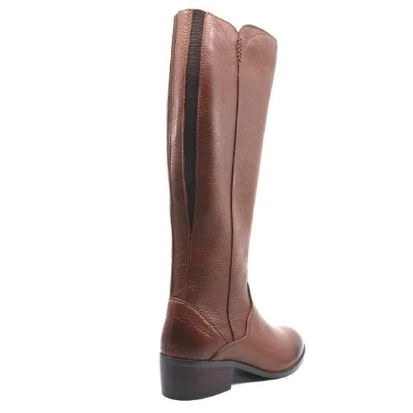 NEW SALVIA gilly calf-high boot in pebble cuoio
