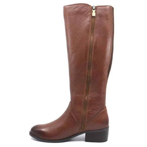 NEW SALVIA gilly calf-high boot in pebble cuoio