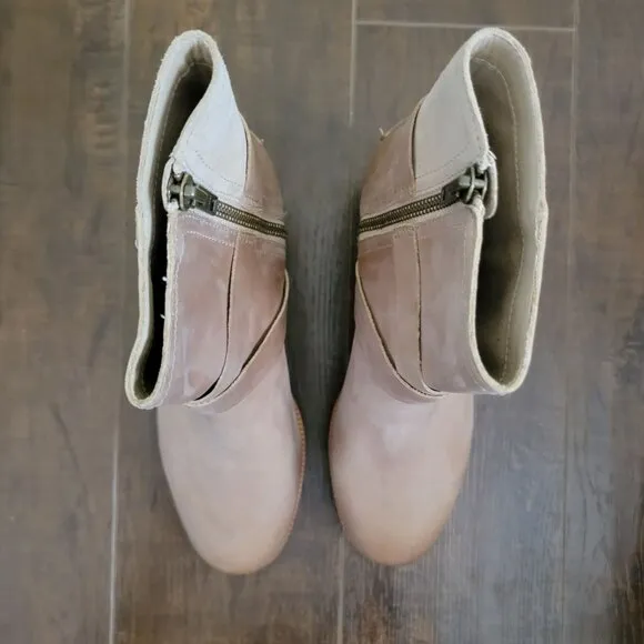 NEW Sorel Cate Buckle Boots Womens 7 Beige Leather Neutral Outdoors Rustic