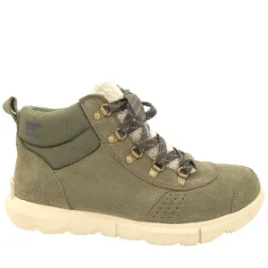 NEW Sorel Explorer Next Hiker Boots Women 12 Green Suede City Cozy Warm Gorpcore