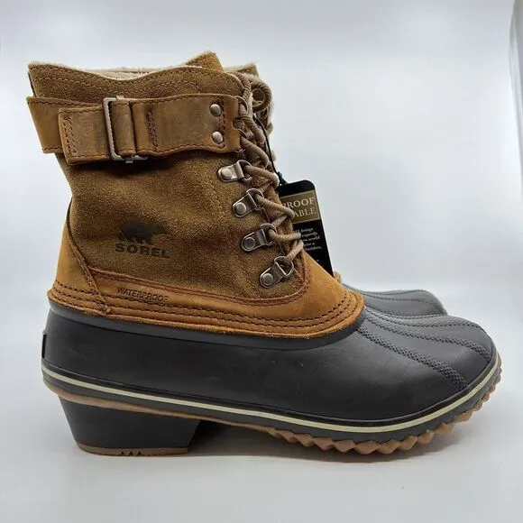 NEW SOREL FANCY LACE II Waterproof Winter Boots Women 10 Fleece Lined‎ Insulated