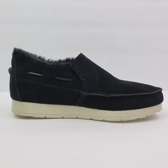 NEW Sperry Moc Sider WR Mens Size 9.5 Black Suede Comfort Shoes STS23724
