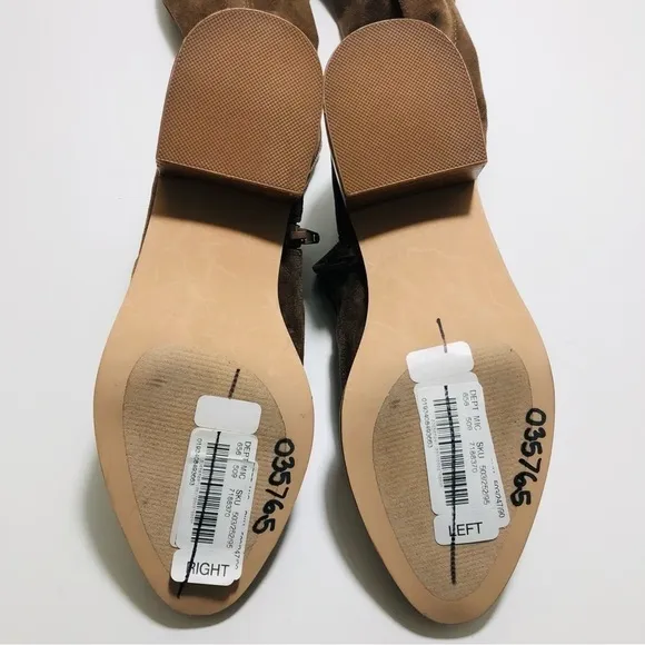 NEW Steve Madden Sadie Over-The-Knee Block Heel Boots in Light Taupe size 6.5