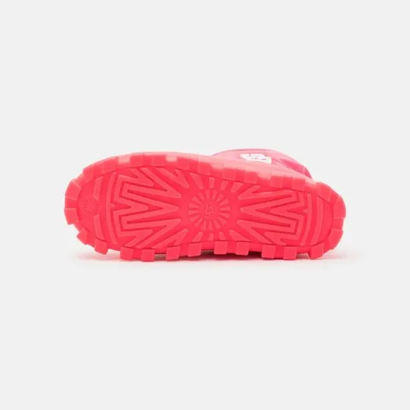 NEW UGG Classic Brellah Mini Logo Stripe Boots coral for women 563tn
