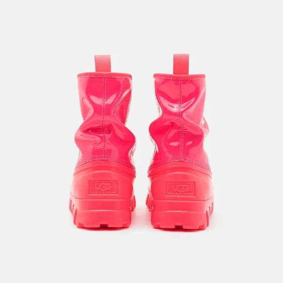 NEW UGG Classic Brellah Mini Logo Stripe Boots coral for women 563tn