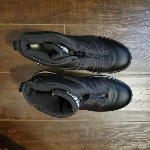 NEW UGG Lakesider Zip Boots Womens 10 Black Outdoors Snow Winter Cozy Puffy Y2K