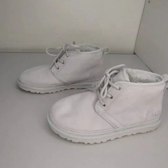 NEW UGG Womens Neumel Boots Ankle Lace-Up Lined Round Toe Warm Flat Gray Size 6