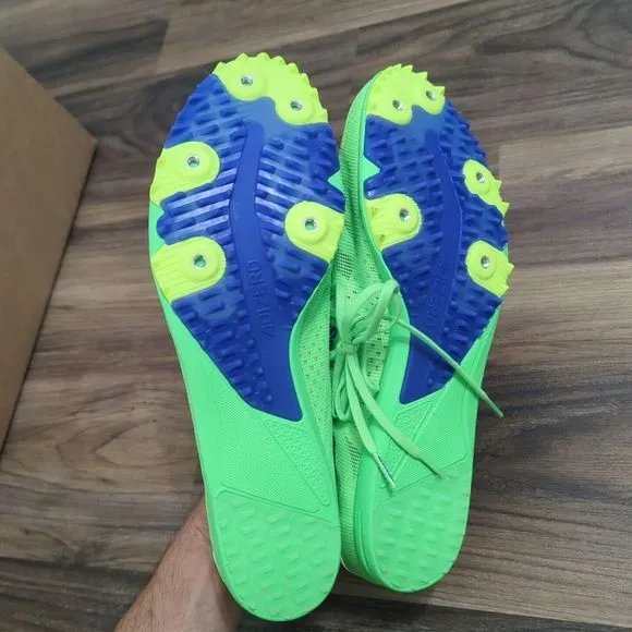 New Unisex‎ Sz 11.5 /10.5 Green Adidas Adizero XCS Track &amp; Field Shoes FZ2481