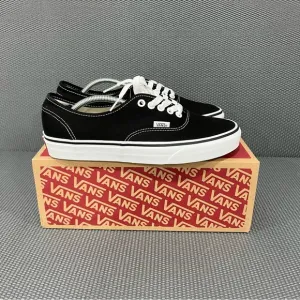NEW Vans Authentic Black Casual Canvas Skate Sneakers Mens Sz 8 Womens Sz 9.5