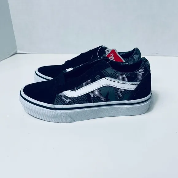 NEW Vans Kids Grade School ComfyCush Old Skool Camo Sneaker Size 11.5K
