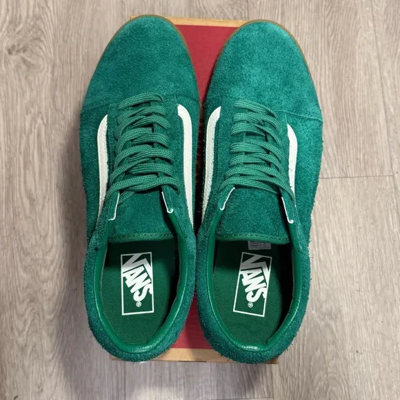New Vans Old Skool LowPro Green/Gum Sneakers Low-Top Shoes Sizes 8.5, 9 Men