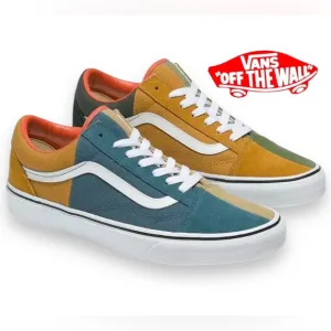 New Vans Old Skool Split Duck Canvas Multi Sneakers Low-Top Shoes Men’s 6 1/2