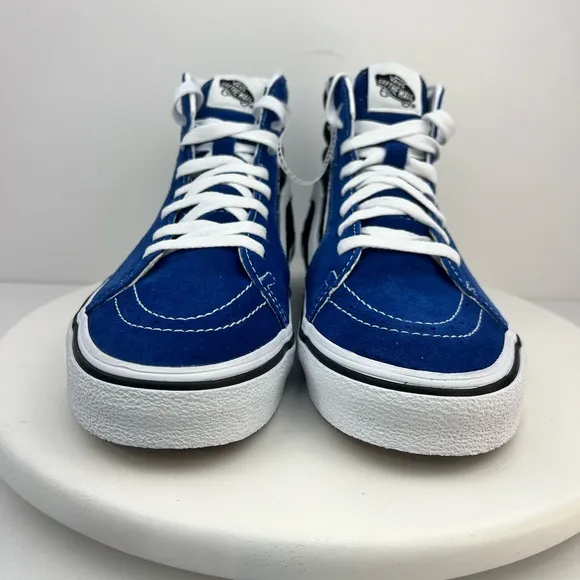 New Vans Sk8-Hi Bolt Suede Canvas True Blue Shoes VN0A5JIVTBB Men’s Size 9
